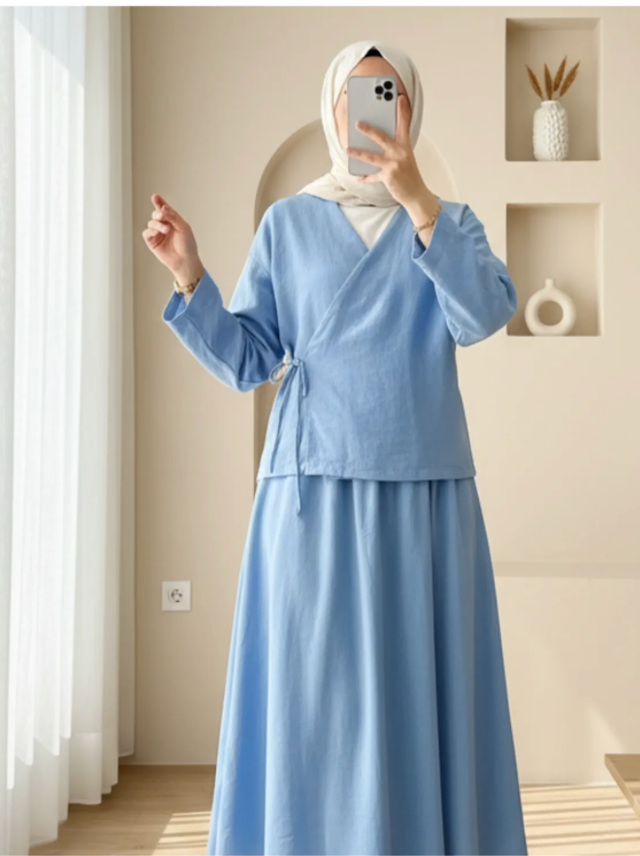 Ensemble kimono-jupe