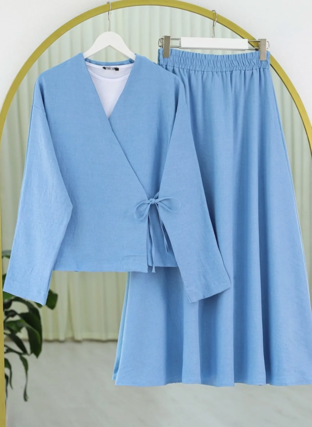Ensemble kimono-jupe