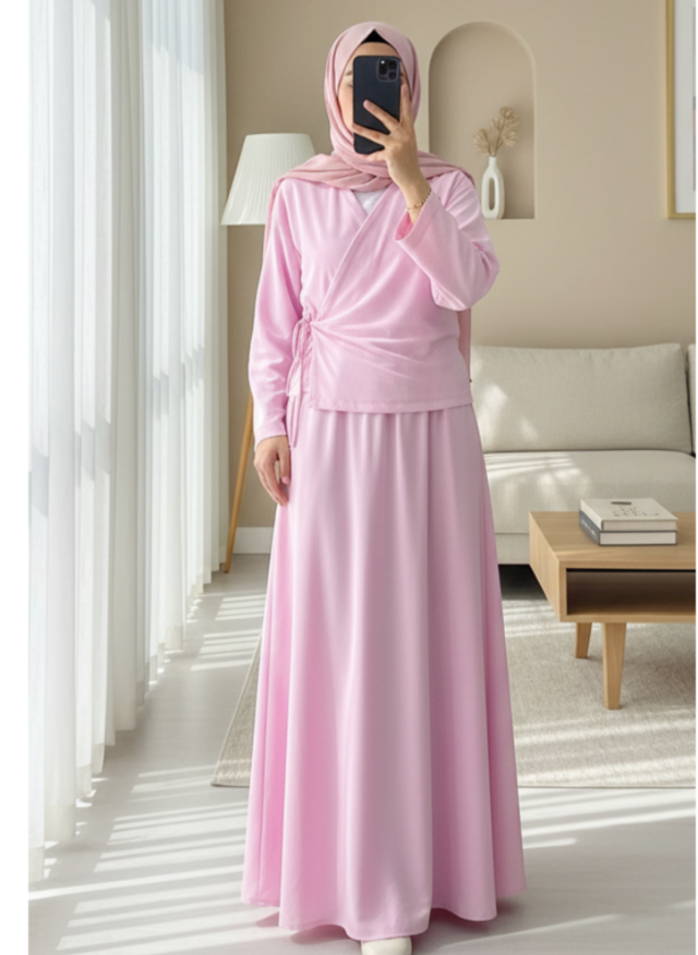 Ensemble kimono-jupe
