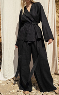 Ensemble 2 pieces  en lin -kimono&pantalon
