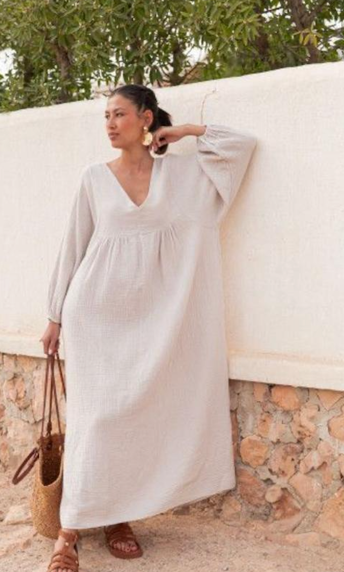 Robe  simple en crepe