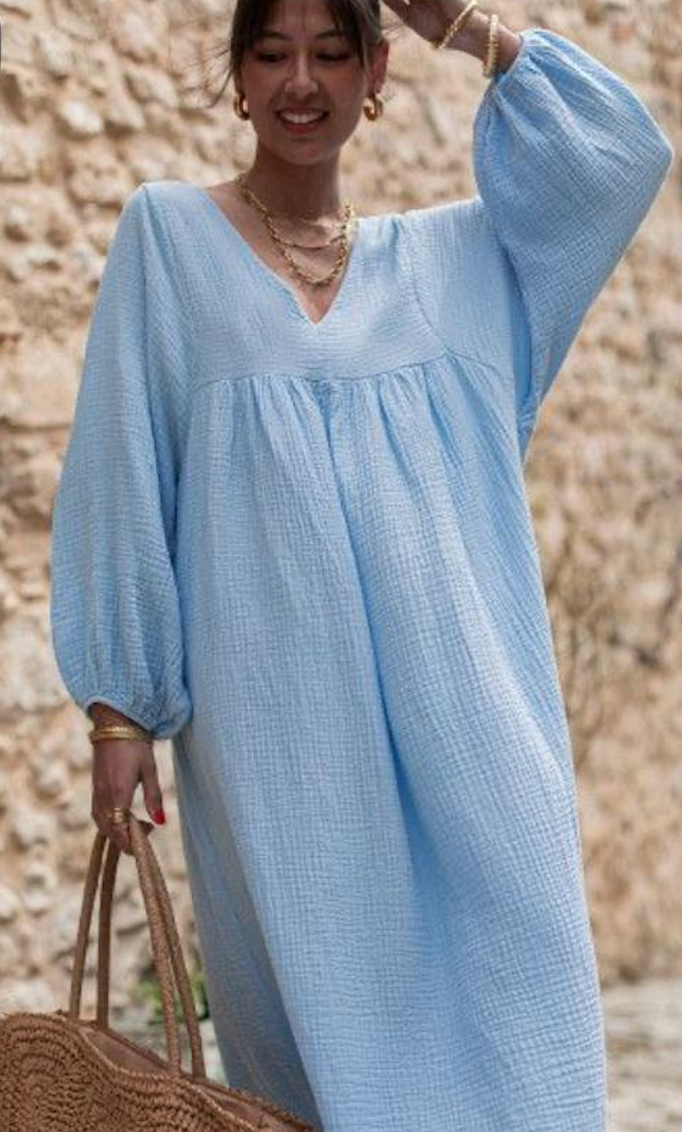 Robe  simple en crepe