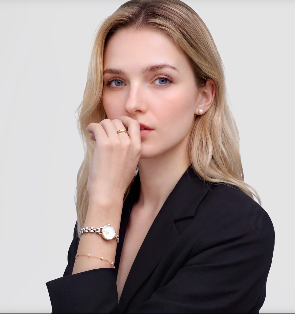 Petite Mini Arch 3-Link Two Tone Gold