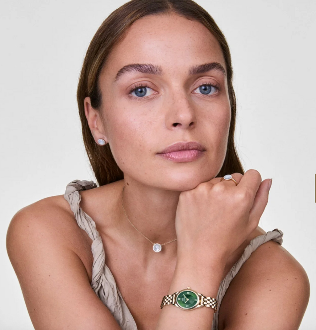 Ophelia Mini Emerald Gold