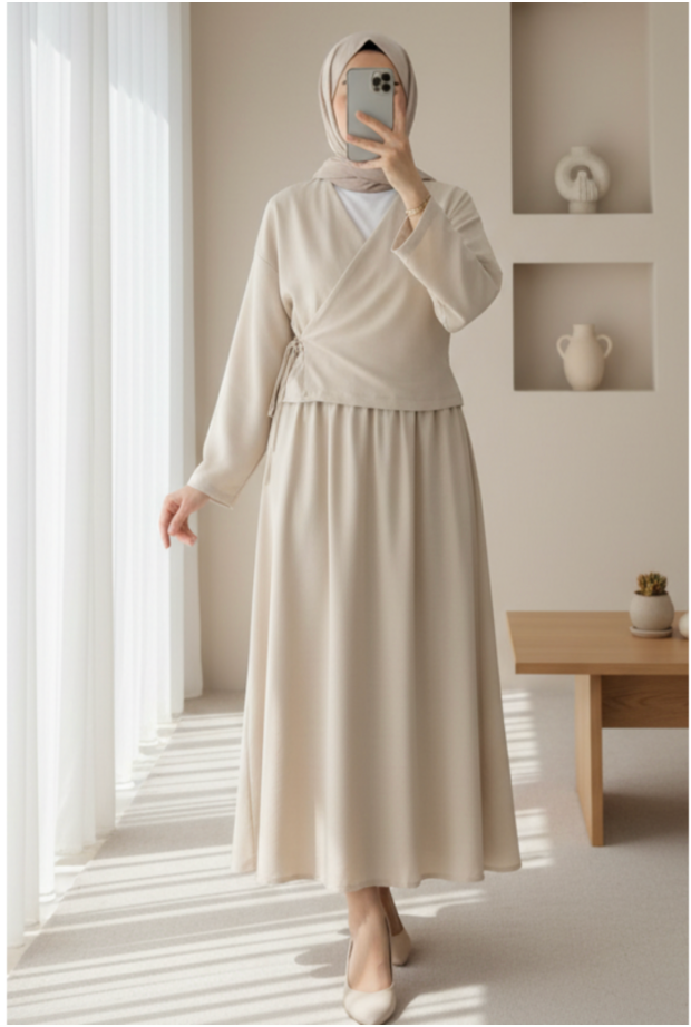 Ensemble kimono-jupe