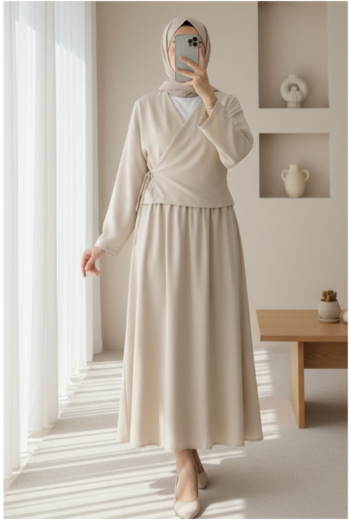 Ensemble kimono-jupe
