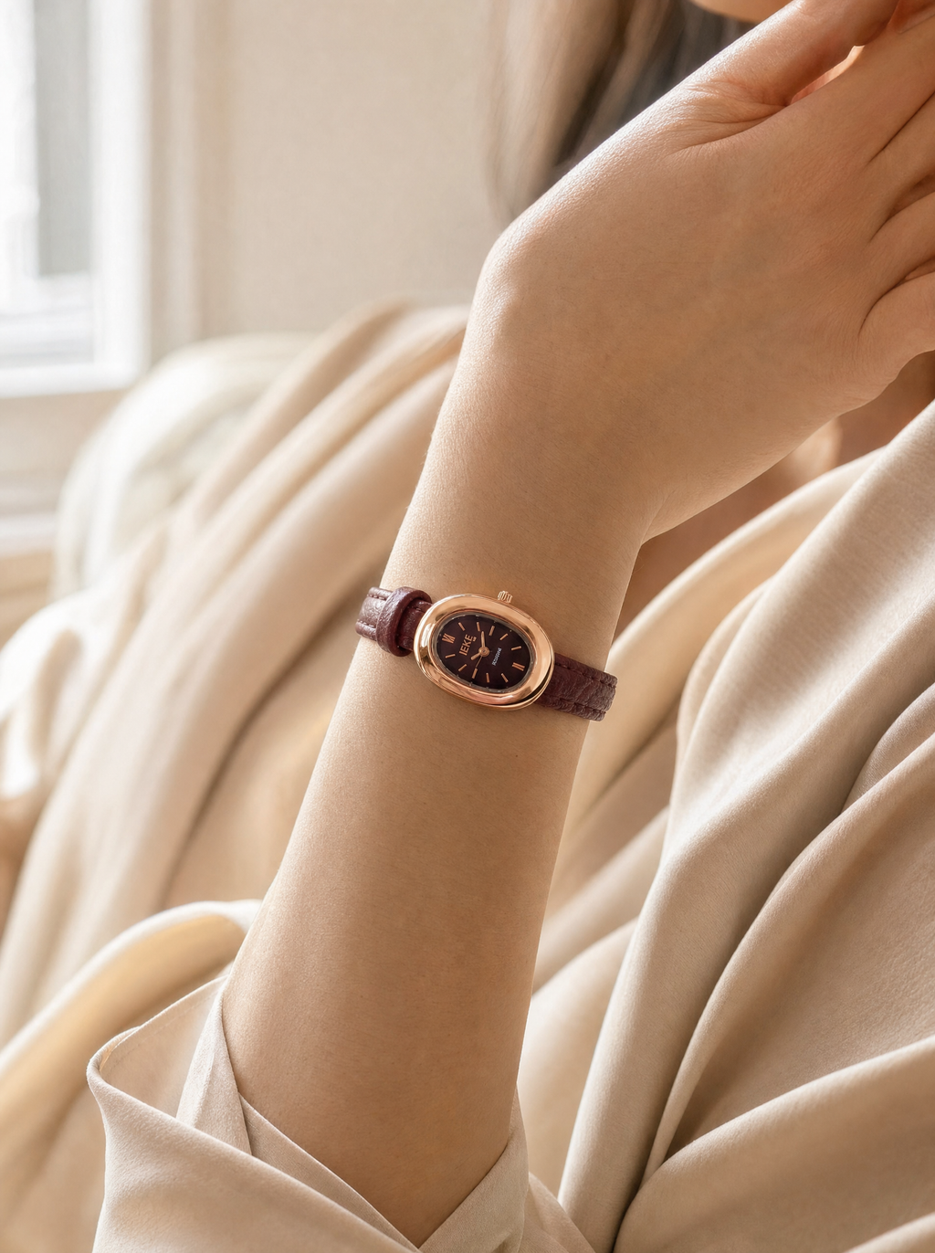 Montre IEKE Romaine Bordeaux