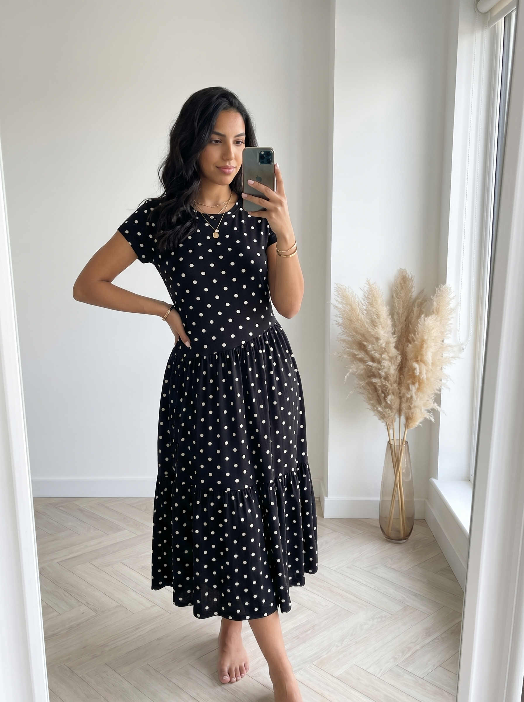 Robe à pois - miroir