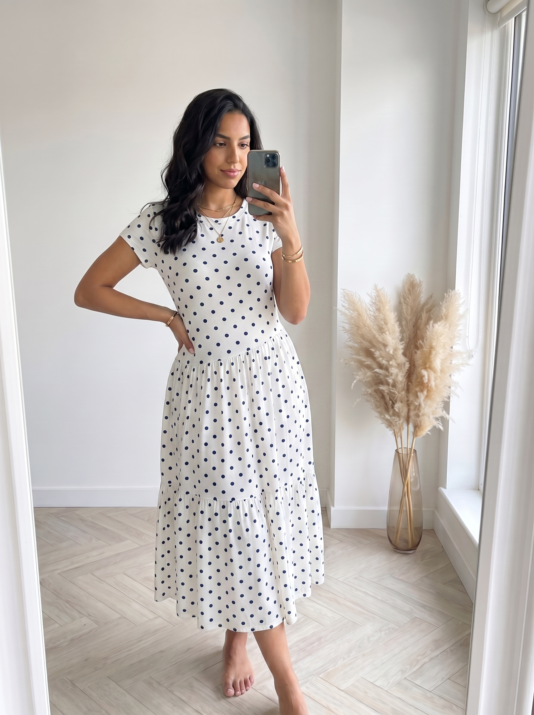 Robe à pois blanc - miroir